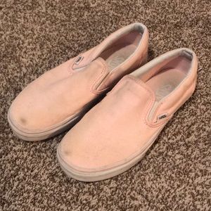 Blush Pink Vans Slip Ons